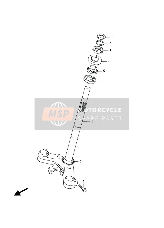 Suzuki UH125(Z)(ZE) BURGMAN 2013 Steering Stem for a 2013 Suzuki UH125(Z)(ZE) BURGMAN